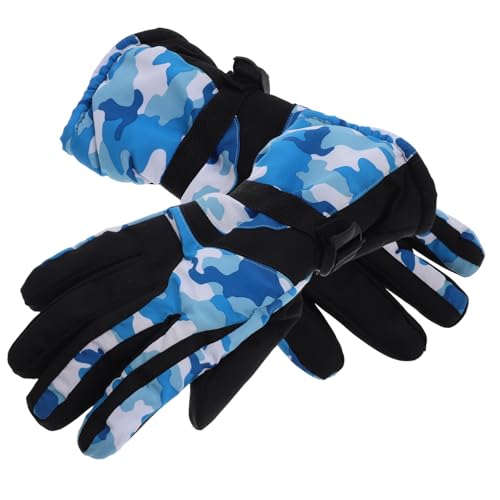 Yardwe 1 Paar Touchscreen-skihandschuhe Snowboardhandschuhe Handschuhe Winter Herrenhandschuhe Für Kaltes Wetter Skihandschuhe Herren Handwärmende Handschuhe -Baumwolle Blue von Yardwe