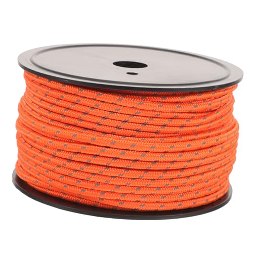 Yardwe 1 Rolle Stangen für Sonnensegel Tasche für Campingzeltheringe Tarp Unterstand Plane Reflective Tape reflektorbänder reflektierende Baldachinseile reflektierende Seile Nylon Orange von Yardwe