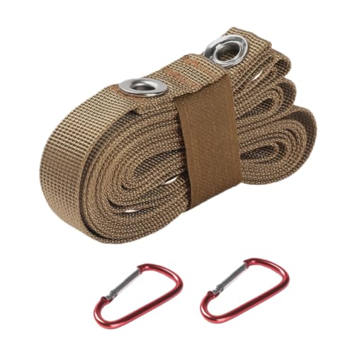 Yardwe 1 Satz Baldachin Verlängerungskabel Outdoor-Riemen Campinglicht Campingplane Gadgets sicherungsseil sicherheitsseil Mehrzweck-Hängeseil multifunktionales Aufhängeseil Nylon Khaki von Yardwe