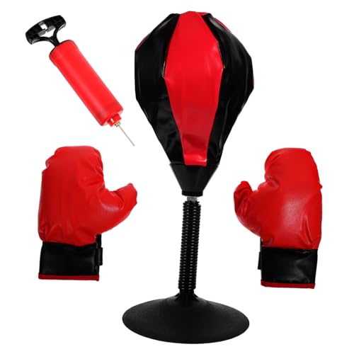 Yardwe 1 Satz Boxanzug Fitness geräte fitnessgeräte Boxing Gloves Toy Boxsack für ab Jahren Desktop-Boxspielzeug einstellbar Boxen Desktop-Box-Kit Bälle Pu von Yardwe