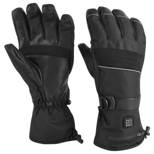 Yardwe 1 Satz Heizhandschuhe Beheizbare Skihandschuhe Beheizbare Handschuhe Liner Handschuhe Männer Beheizte Handschuheinlagen Arm Wiederaufladbar SIM-Racing-Handschuhe Polyester Black von Yardwe