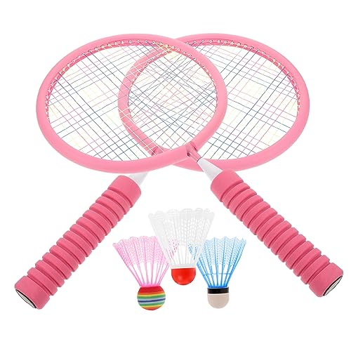 Yardwe 1 Satz Tennisschläger Für Kinder Badmintonschläger-kit Badmintonschläger Junior-tennisschläger Badmintonschläger Für Kinder Paddelballschläger Ferrolegierung Rosy von Yardwe