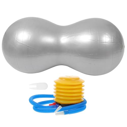 Yardwe 1 Satz Yoga-Ball Yoga-Block Erdnussform Prallen Erdnussball Ballpumpe Hantelständer -spielmatte Aufblasbare Matratze Sinnesbälle Luftpumpe Für Schlauchboote Silver PVC von Yardwe