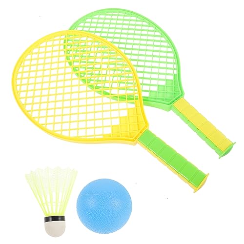 Yardwe 1 Set Badmintonschläger Mit Ball Badmintonschläger Badminton Set Kunststoff Kinderschläger von Yardwe