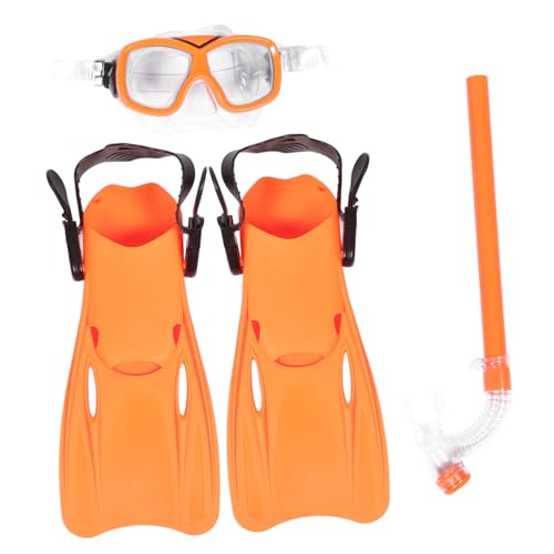 Yardwe 1 Set Tauchausrüstung Schnorchelausrüstung Für Erwachsene Langlebige Schnorchelausrüstung Schnorchelmaske Voller Schnorchel Kurze Flossen Zum Schwimmen Schnorchelgerät von Yardwe