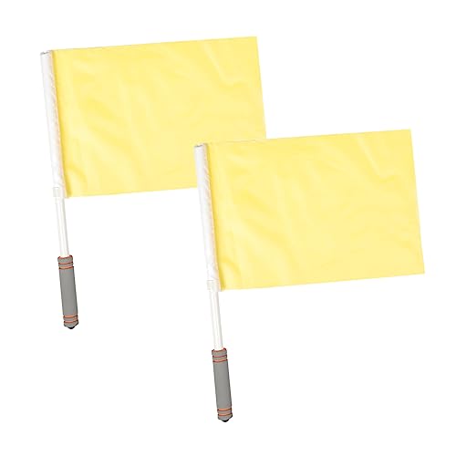 Yardwe 10 STK Signalflaggen Für Fußballspiele Übereinstimmende Signalflagge Signalfahnen Schiedsrichter Kommandiert Flaggen Fußball-schiedsrichterflagge Rennflaggen Yellow Stoff von Yardwe