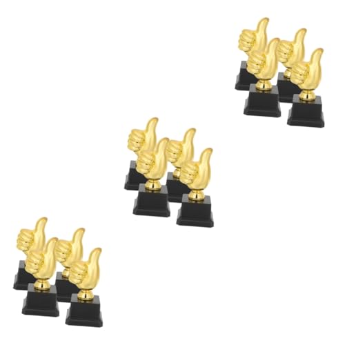 Yardwe 12 Stk Daumen hoch Trophäe belohnung kinder pokale für kinder Kinderwettbewerb Trophäe Kinder Trophäe lustige Trophäe Daumentrophäenmodell spielzeug Kinderpreis Plastik Trophäe von Yardwe