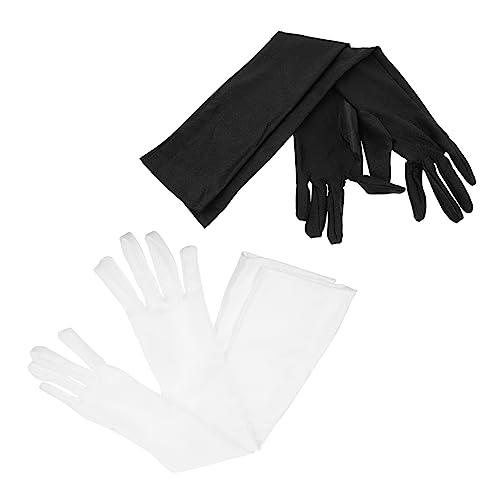 Yardwe 2 Paar Uv-Handschuhe Wärmer Nagel Uv-licht Arm Ärmel Seidenhandschuhe Handschuhe Frauen Led-lampen Für Gelnägel Vlies Schlüsselpfeife Fingerlose Handschuhe Damen Sonne Stoff von Yardwe