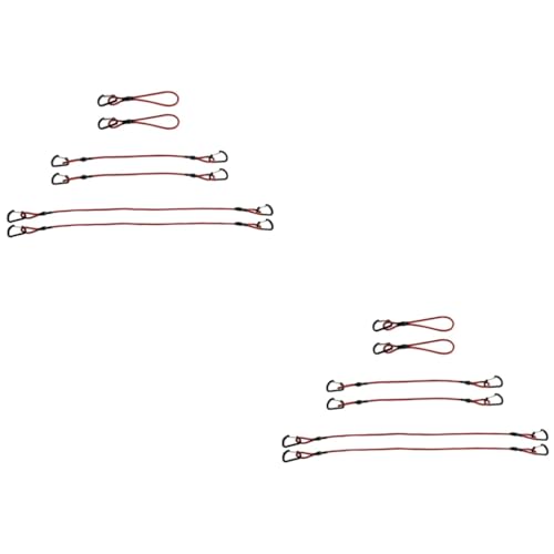 Yardwe 2 Sätze Elastisches Seil Im Freien Hängend Winddichtes Bungee-Seil Stangen Angelseil Zum Bootfahren Zelten Zubehör Zeltzubehör Stabiles Zeltseil Bungee-Seil Befestigen 6 Stück * 2 von Yardwe