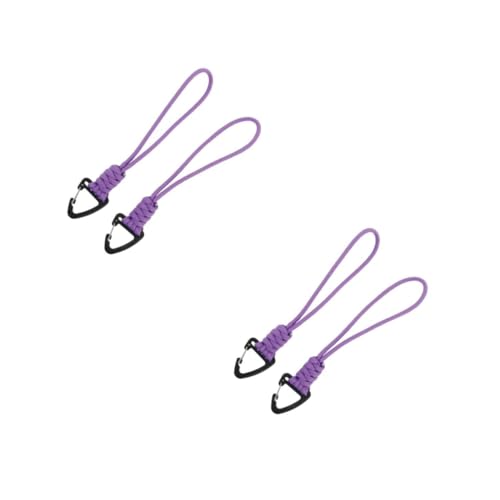 Yardwe 2 Sätze Paracord-schlüsselanhänger Überlebensleine Griffband Für Wasserflaschen Wandern Schlüsselanhänger Outdoor-überlebensausrüstung Hängender Karabiner Polyester 2 Stück * 2 von Yardwe