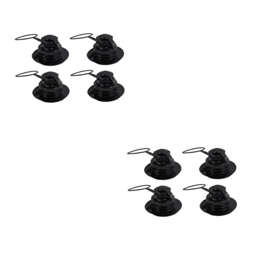 Yardwe 2 Sätze Spiralförmige Luftdüse in Schalenbauweise Automatisch Leuchte Wiederaufladbare Luftpumpe Zubehör Für Luftkompressoren Teile Für Poolpumpen Stecker PVC Black 4 Stück * 2 von Yardwe