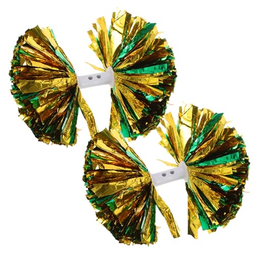 Yardwe 2 Stück Cheerleading Ballbommel Cheerleader Cheerleading Für Sport Folie Cheer Cheerleading Metallic Cheerleading Performance Tanz Outfit Jubelzubehör Kunststoff von Yardwe