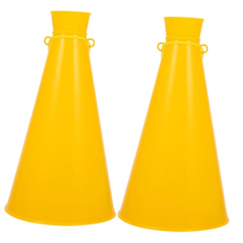 Yardwe 2St jubelnder Mikrofonlautsprecher feiern Stadion Megafon Partyhörner Krachmacher Megaphone jubeln Boom tragbar Cheerleader-Megaphone Mini-Megafon-Lautsprecher Abs Yellow von Yardwe