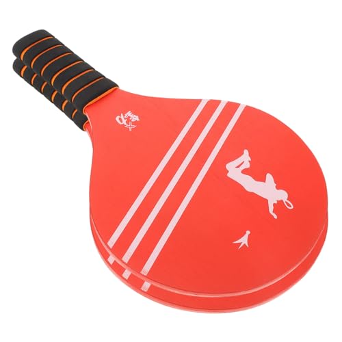 Yardwe 2st Badminton Schläger Badminton-paddelspiel Badmintonschläger Pickleball-ausrüstung Cricketschläger Federball Paddel Pickleball-schläger Tennisschläger Für Kinder Paddeln Rot Holz von Yardwe