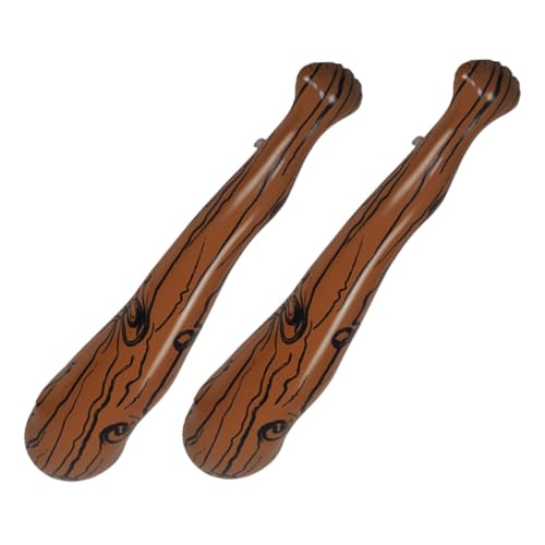 Yardwe 2st Jubelstock Aufblasbarer Baseballschläger Party-lärm-gebläse Fußball-lärmmacher Spielzeug Aufheitern Party-Cheer-Stick Aufblasbarer Anfeuerungsstab Team-Boom-Sticks PVC Brown von Yardwe