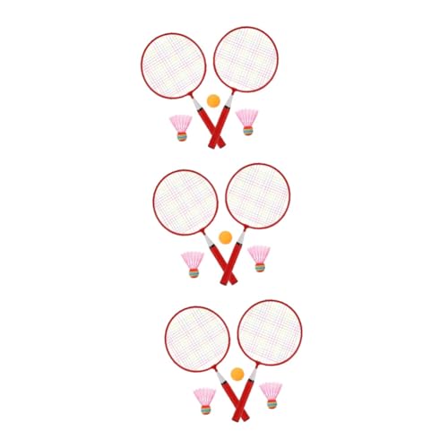 Yardwe 3 Sätze Badmintonschläger Kinder Freizeitspielzeug Kindersportspielzeug von Yardwe