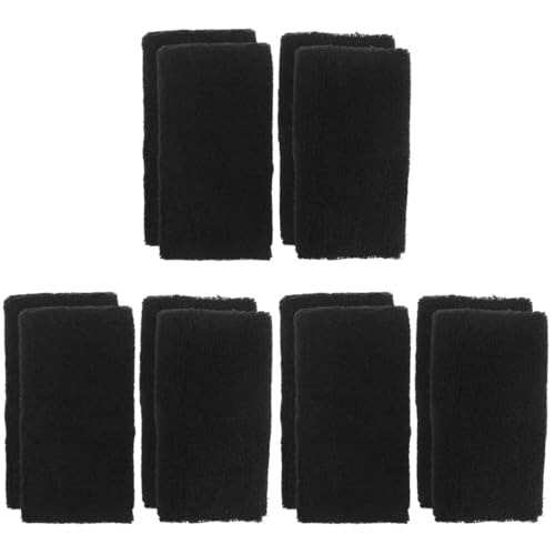 Yardwe 3 Sätze Sportarmbänder Aus Polycotton-Handtuch Bizeps Hände Handgelenkschutz Handgelenkstütze Für Kampfsport Elastischer Riemen Am Handgelenk Sport-armbandage Black 2 Paare * 3 von Yardwe