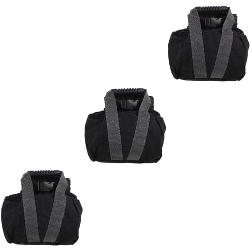 Yardwe 3St Fitness-Gewichtheber-Sandsack Gewichthebergürtel Boxsack Aufhänger Heben gewichtstier gewichtsständer Beschwerter Sandsack für Fitness Schlitten-Trainingsgeräte Segeltuch Black von Yardwe