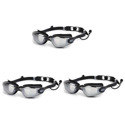 Yardwe 3St UV-Schutz-Schwimmbrille schwimmbrilen schwimbrille Schwimmbrille für Erwachsene mit Ohrstöpsel Schwimmbrille Erwachsene Sport-Schwimmbrille Antibeschlag-Schwimmbrille von Yardwe