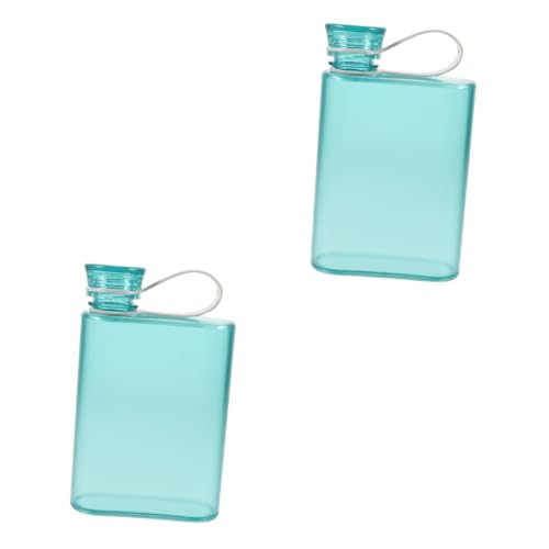 Yardwe 3st Flacher Wasserkocher Behälter Mit Deckel Flache Sportflasche Wasserkocher Im Freien Wasserflasche Für Fitness Flache Wasserflaschen Flache Flasche Flachwasserflasche Blue Pp von Yardwe