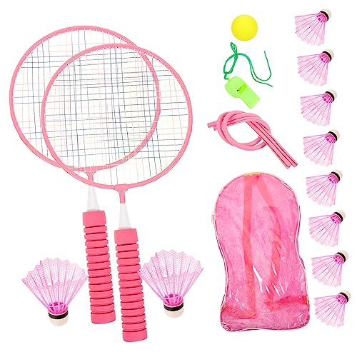 Yardwe 4 Sätze für kinderspielzeug hühner spielsachen für Children Toys Essiggurke Krocket Sportgeräte Badminton-Spiel-Tool Aluminiumlegierung Rosa von Yardwe