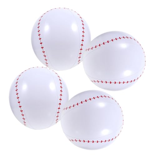 Yardwe 4 Stück Aufblasbarer Wasserbaseball Völkerball Basketball Im Schwimmbad Waschmaschinen-wurfspiel Aufblasbarer Pool Sport Schwimmbecken Bälle Für Kindergrube Essiggurke Weiß PVC von Yardwe