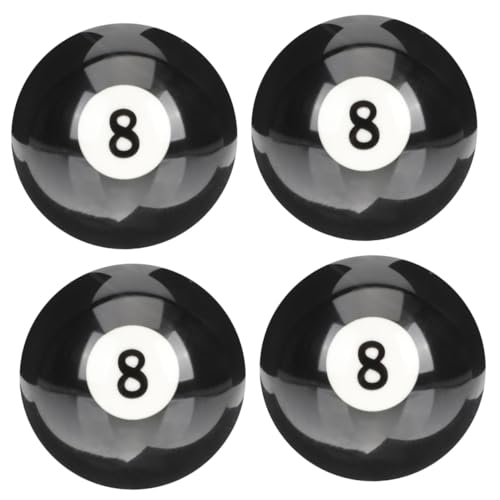 Yardwe 4 Stück Billard Schwarz Acht Ball Billardkugel Billard- Billard Liefern Zubehör Für Billardtische Billard Zubehör Spielball Billardtisch Kugel Poolball Billard Notwendig Harz von Yardwe