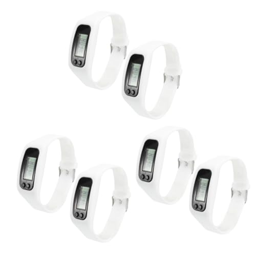 Yardwe 4 Stück Elektronische Uhr Digitales LCD Armband Gehdistanzzähler Schrittzähler Uhr Kalorienzähler von Yardwe
