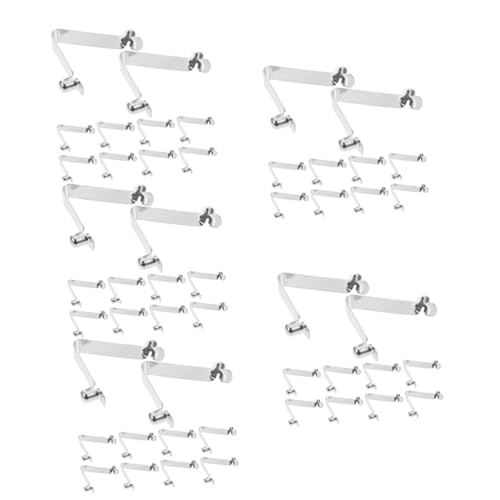 Yardwe 5 Sätze Zeltelastische Schnalle Karabiner Kajakrohr Faltbares Kajak Netz Kajakabdeckung Haken Zeltklemmen Zeltleinenspanner V-förmige Feder Zeltschnalle Meng Gangpian 10 Stück * 5 von Yardwe