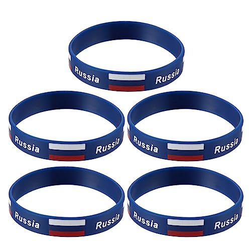 Yardwe 5 Stück Russland Silikon-Armband Länderflagge Armband Gummi Sportarmband Für Sport-Fußballspiel Yardwe 5 Stück Russland Silikon-Armband Länderflagge Armband Gummi Sportarmband Für Sport-Fußballspiel von Yardwe