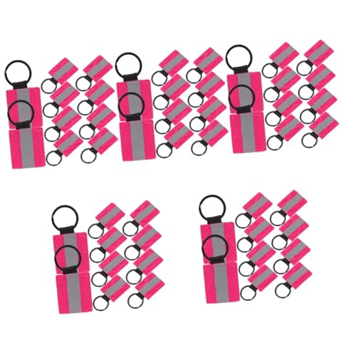 Yardwe 50 Stück Hochglänzende Reflektierende Etiketten Reflektierendes Zubehör Kleine Anhänger Reflektoren Sicherheits Schlüsselanhänger Warnung Schlüsselanhänger von Yardwe