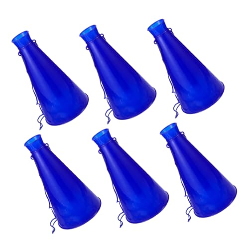 Yardwe 6St jubelndes Horn Stimmverstärker Party-Jubelspielzeug Cheerleader-Megaphone Megaphon Lautsprecher Spielzeug Fußballhorn Spiel Geräuschemacher Fußball-Lärmmacher Plastik Blue von Yardwe