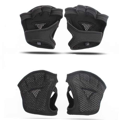 Yardwe Belüftete Fitness Handschuhe Für Herren rutschfeste Gewichtheberhandschuhe Ideal Für Cross Training Klimmzüge Und Fitness Schwarz Größe L von Yardwe