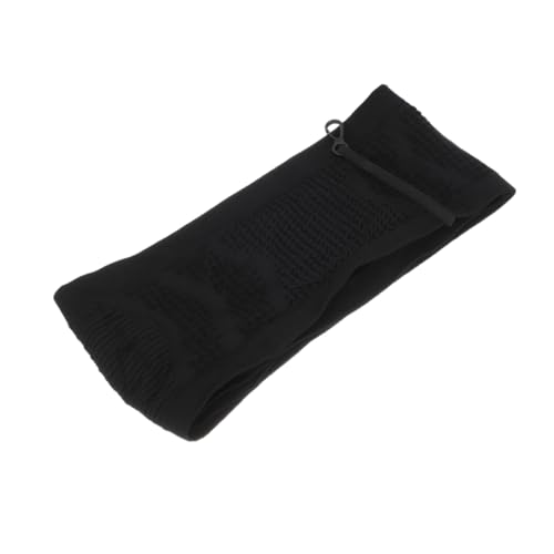 Yardwe Elastischer Laufgürtel Sportgürtel Bauchtasche Zum Laufen Atmungsaktive Hüfttasche für Telefon Outdoor-hüfttasche Schwarz von Yardwe