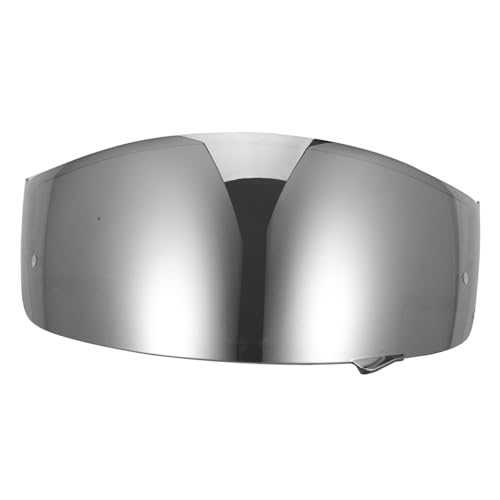 Yardwe Helmlinsen Helm-Gesichtsmaske Motorradhelmschild Austausch des Helm-gesichtsvisiers Zubehör Für Motorradhelme Winddichtes Helmschild Austauschbares Helmvisier Silver STK von Yardwe