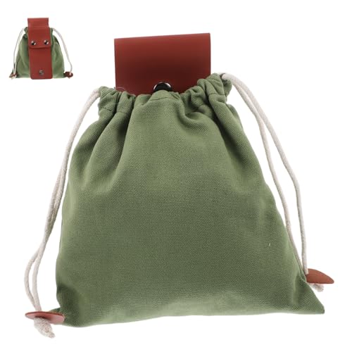 Yardwe Kommissioniertasche Renaissance Tasche Outdoor-Camping-wasserbeutel Pilzkorb Auf Nahrungssuche Tasche Zum Sammeln Von Steinen Futterkorbtasche Futtertaschen Segeltuch Olive Green von Yardwe