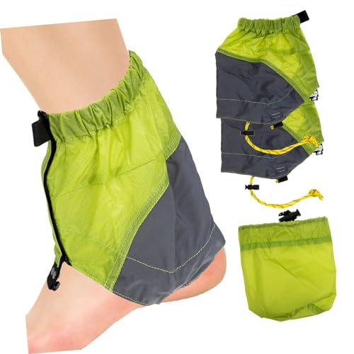 Yardwe Gamaschen Schnee Trail Gaiters Low Gamaschen Leichte Gamaschen Für Herren wasserdichte Und Schmutzabweisende Knöchelabdeckungen Outdoor Schutz Für Wandern Und Trekking Zitronengrün von Yardwe