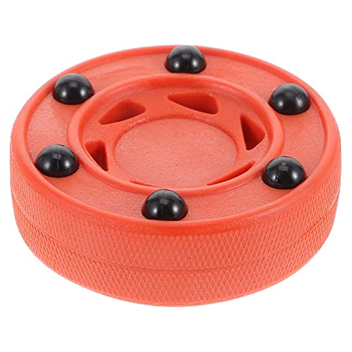 Yardwe Puck Hallenhockey Rollhockey wiederverwendbares Eishockey Eishockey-Klemmbrett Hockeyfliesen Rollen eisball Ice Hockey outdoorspiel Straßenhockeyball Streethockeybälle Nylon rot von Yardwe