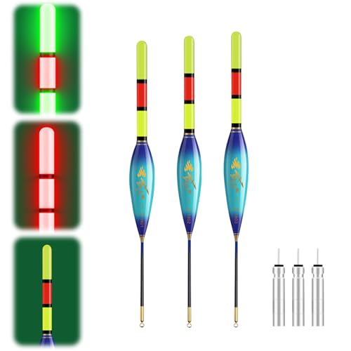3 Stück Led Posen Angeln, 4g/5g/6g Led Angelposen mit CR425 Batterie, Leuchtend Angeln Schwimmt Posen Set, Geeignet für Weitwürfe, Angelzubehör Kann Tagsüber und Nachts Verwendet Werden 3 Stück Led Posen Angeln, 4g/5g/6g Led Angelposen mit CR425 Batterie, Leuchtend Angeln Schwimmt Posen Set, Geeignet für Weitwürfe, Angelzubehör Kann Tagsüber und Nachts Verwendet Werden von Yarteim
