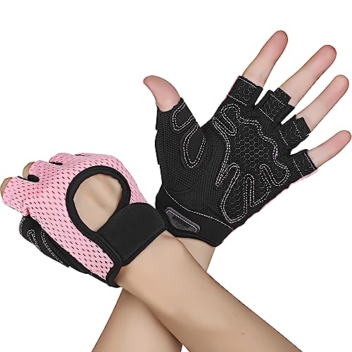 Yasdyri Fitness Handschuhe Damen Herren Trainingshandschuhe 2 Stück Anti Rutsch Silikon Atmungsaktive Sporthandschuhe für Gewichtheben Krafttraining, Handflächenschutz, Radfahren, Bewegung (Rosa, M) Yasdyri Fitness Handschuhe Damen Herren Trainingshandschuhe 2 Stück Anti Rutsch Silikon Atmungsaktive Sporthandschuhe für Gewichtheben Krafttraining, Handflächenschutz, Radfahren, Bewegung (Rosa, M) von Yasdyri