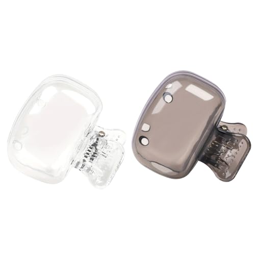 Yawdil 2 x Zahnbürstenkopf-Aufbewahrungsclip, Reise-Zahnbürstenkopf-Schutzkappe, tragbare transparente Schutzkappe, Badezimmer-Zubehör von Yawdil