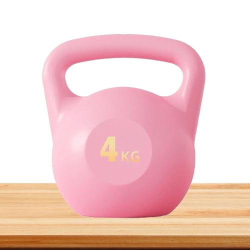 Kettlebell Weights, Weiche Kettlebell, Soft Kettlebell, Schwunghantel Kugelgewicht, Ganzkörper-Trainingsgeräte, Push-Up-Kettlebells für Griffkrafttraining, Hantel-Gewichtsübungen, Rosa, 4kg von Yaztauho