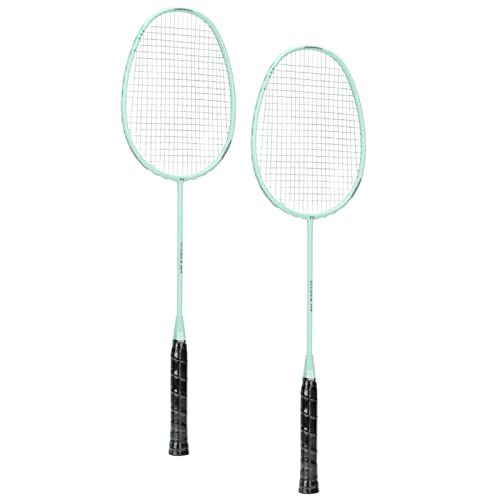 Badmintonschläger, Badmintonschläger mit Aufbewahrungstasche, 2 Stück, 657 Mm, Türkis, Leichte Badmintonschläger aus Glas und Carbonlegierung für Professionelles Training und von Yctze