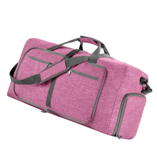 Sporttasche, Reisetasche, Reisetasche, Weekender, Übernachtungstasche, Handgepäcktasche, Weekender-Tasche, Tragetaschen für Damen, Übernachtungsreisetasche mit Kulturbeutel (PINK) von Yctze