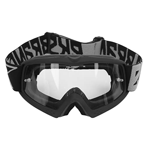 Yctze 8060 Schwarze Motorrad-Brille für Erwachsene, Transparent, Kratzfest, Motorrad-Brille für Radfahren, Klettern, Fahrrad-Brille für Bergsteigen, Erwachsene, Fahrrad-Brille (8060 von Yctze