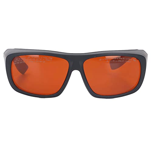 Yctze Haarentfernungsbrille, Laserschutzbrille, PC-Kunststoffrahmen, Schutzbrille, Optische Lichtblockerbrille, Laserschutzbrille für Glasfaserprojekte (BLACK) von Yctze