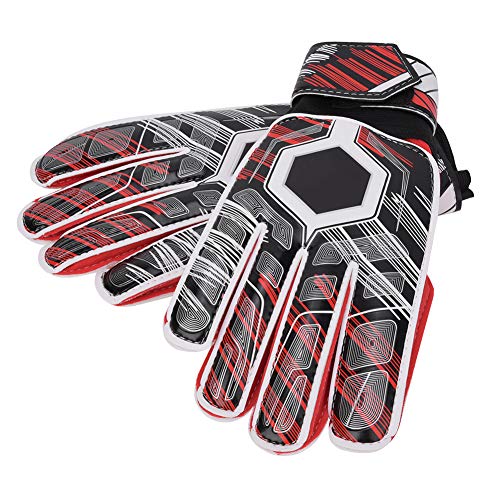 Yctze Latex Nylon PU Fußball-Torwarthandschuhe für Erwachsene Rot 8# – Fingerschutz – Fußball-Torwarthandschuhe für und Erwachsene (5#) von Yctze