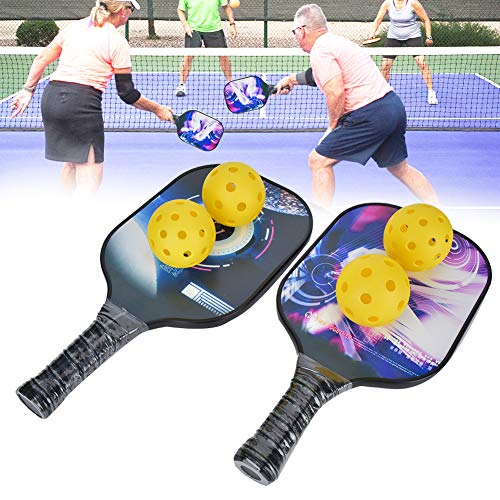 Yctze Pickleball-Paddel, Kohlefaser-Pickleball-Paddel mit 4 Bällen und Rückentasche, 395 X 201 X 15 Mm, Professionelles Tragbares Pickleball-Paddel für den Außenbereich für Drinnen und von Yctze