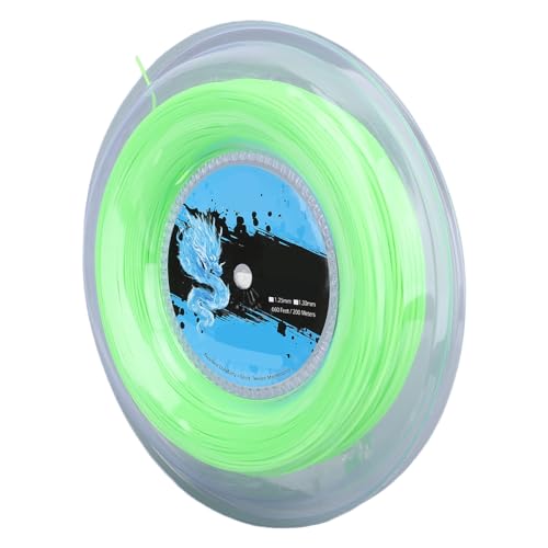 Yctze Tennissaitenrolle, Tennissaite, 1,3 Mm Saitendurchmesser, 200 M, Fluoreszierende Grüne Polyesterspule, Tennisschlägersaite für Aggressive Spieler von Yctze