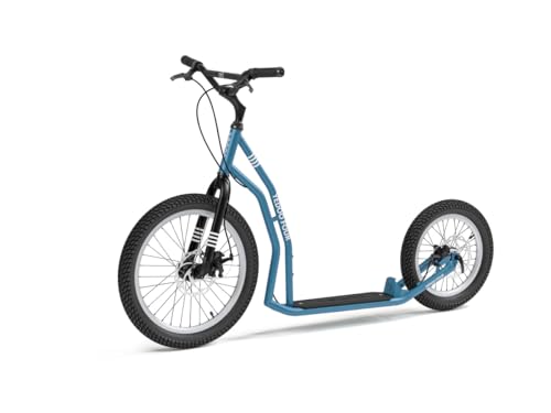 YEDOO Four Y40 Tretroller - bis 150 kg, mittelgroßer, Stabiler Kickscooter mit Scheibenbremsen und 20/16 Lufträdern - Dogscooter für Erwachsene, für Natur und urbanes Off-Road. Blau YEDOO Four Y40 Tretroller - bis 150 kg, mittelgroßer, Stabiler Kickscooter mit Scheibenbremsen und 20/16 Lufträdern - Dogscooter für Erwachsene, für Natur und urbanes Off-Road. Blau von Yedoo